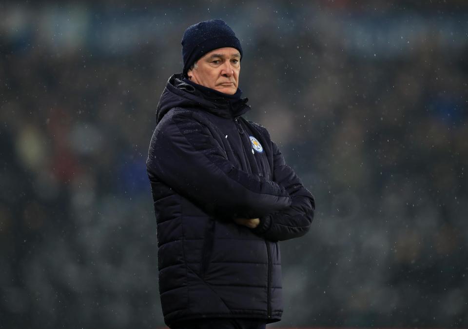Claudio Ranieri looks on grumpily as his Foxes toil against Championship rivals