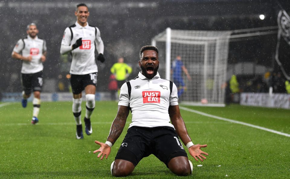 Bent made amends by bringing Derby level with a brilliant header