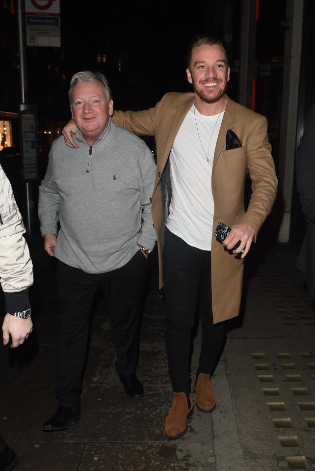  The star spent the evening with his number 1 lad - his father