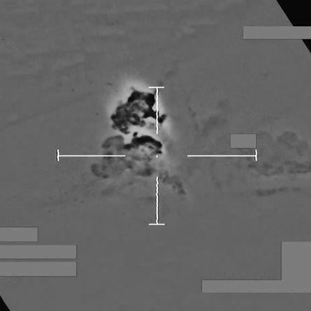 The drone-building site was destroyed by the RAF yesterday