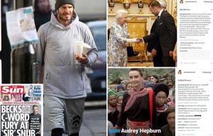 How shameless David Beckham grovelled to the Queen in desperate bid to get a knighthood and said he was 'new Audrey Hepburn'