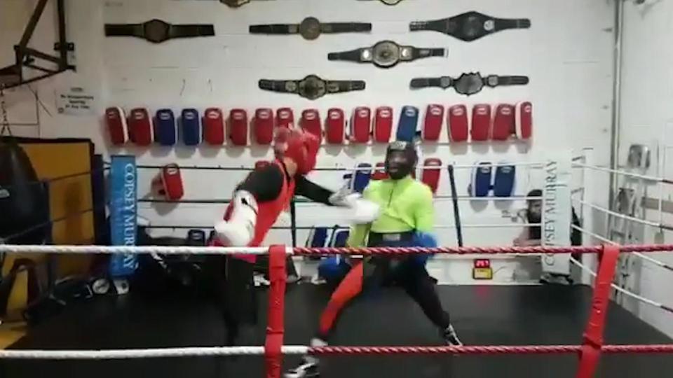 McGregor, 28, tries to swerve his way clear of a punch