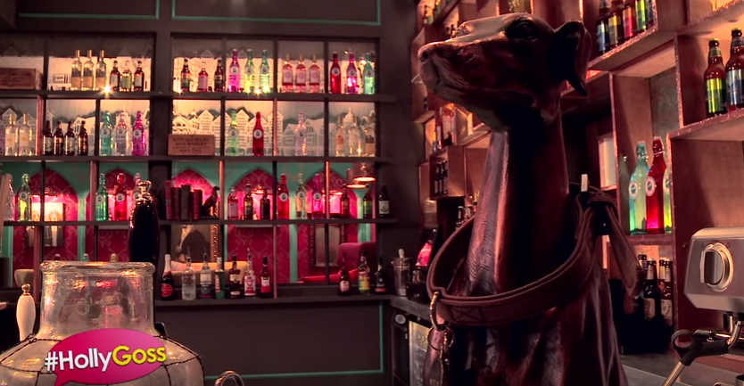  Hundreds of brightly coloured bottles sit on the numerous shelves