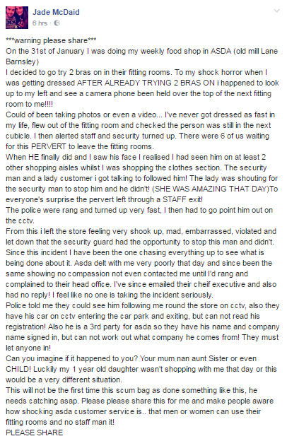 Asda bra pervert