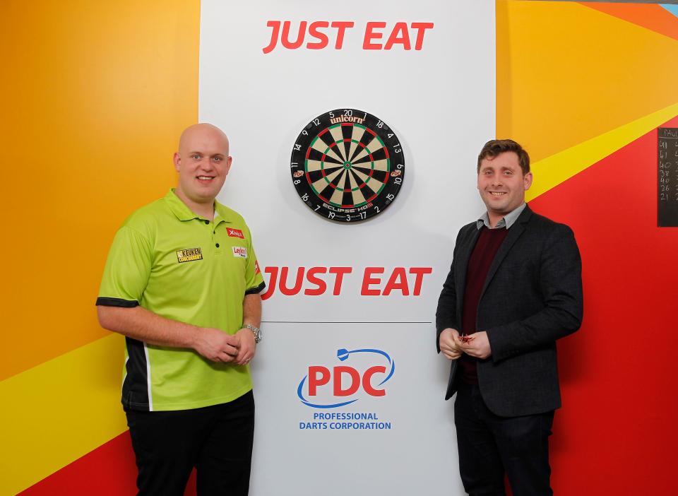 SunSport's Rob Maul took on darts legend Michael van Gerwen
