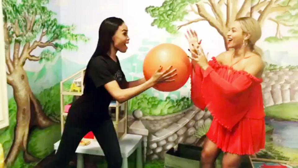  In November, Beyonce wore a loose red mini dress with flowing sleeves when she took part in a Mannequin Challenge with her Destiny's Child bandmates