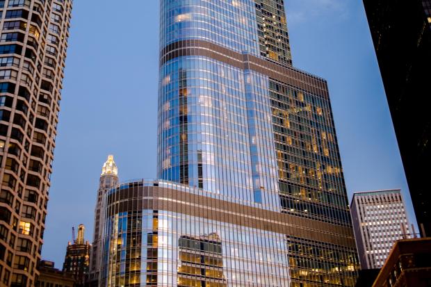 Police said they were called to a 'disturbance' at Chicago Trump Tower this afternoon