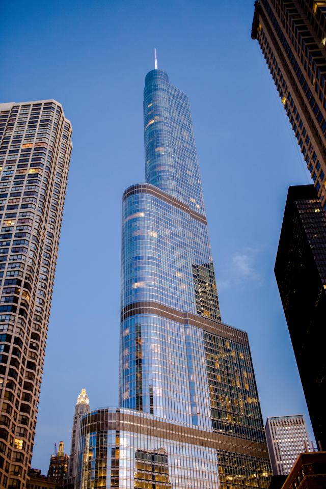 Police said they were called to a 'disturbance' at Chicago Trump Tower this afternoon