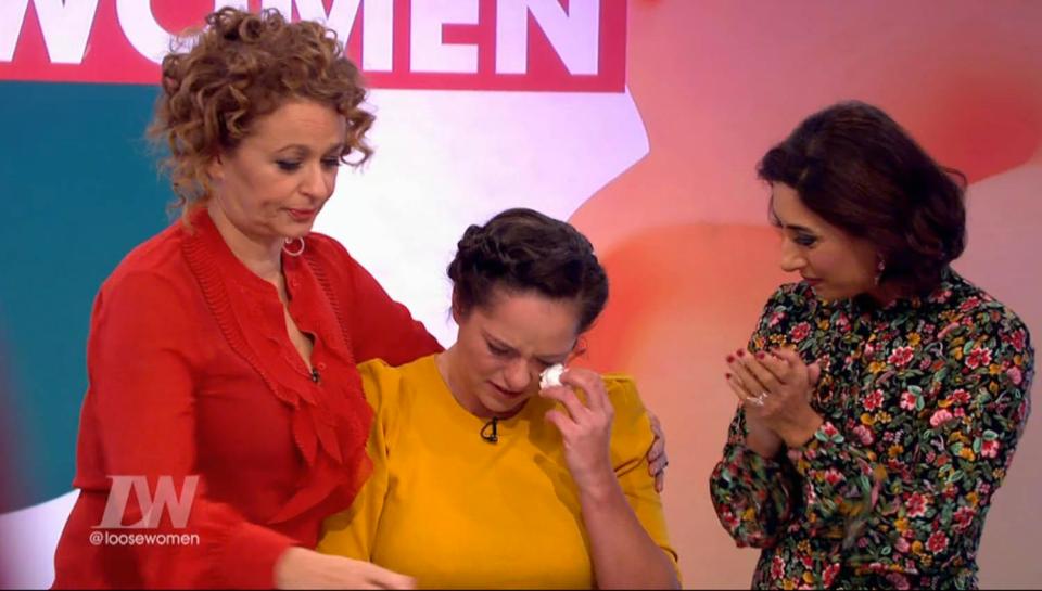 Karen previously broke down when talking about her abuse on Loose Women 