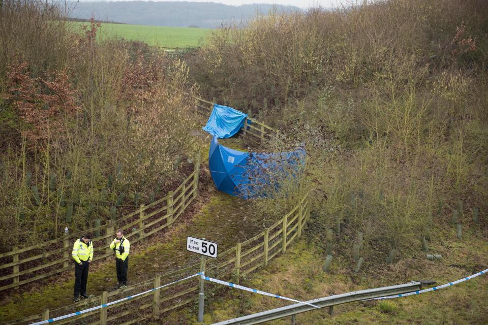  Human remains were discovered next to a busy motorway junction on the M40 prompting speculation the body could be Corrie's