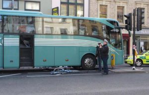 Female cyclist in critical condition after collision with coach on London's cycle superhighway