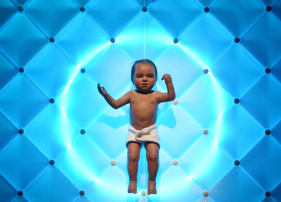  Another view of the creepy animatronic baby