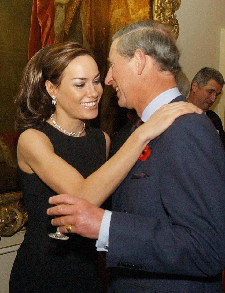 Tara shares a tender moment with her godfather Prince Charles at a breast cancer awareness event at Clarence House in 2003