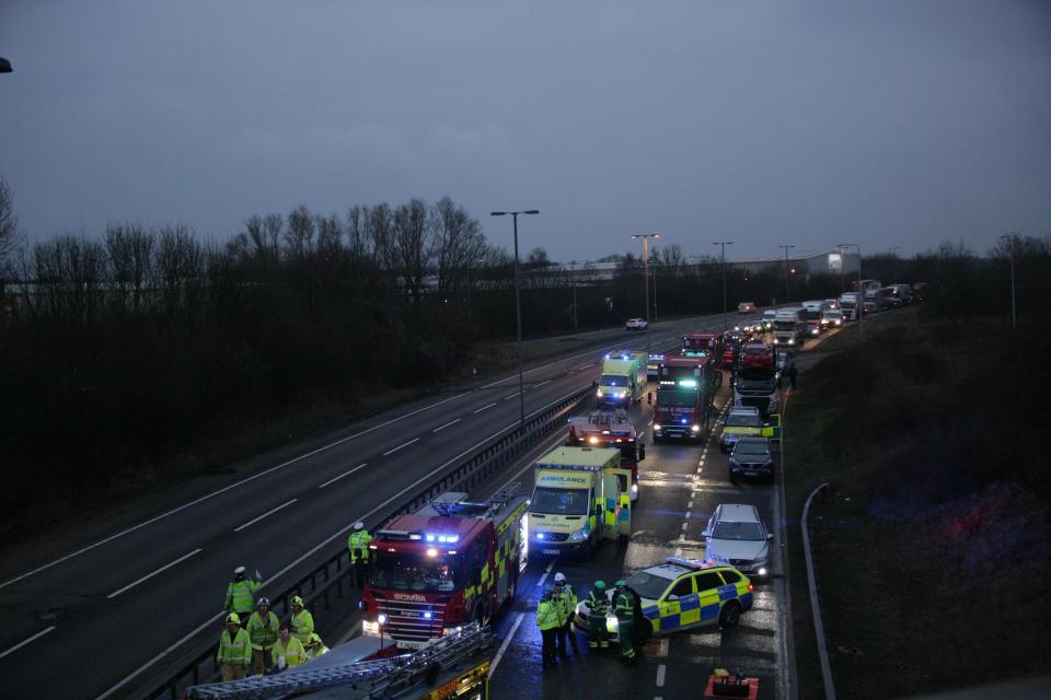 Emergency services have been working at the scene since Wednesday afternoon