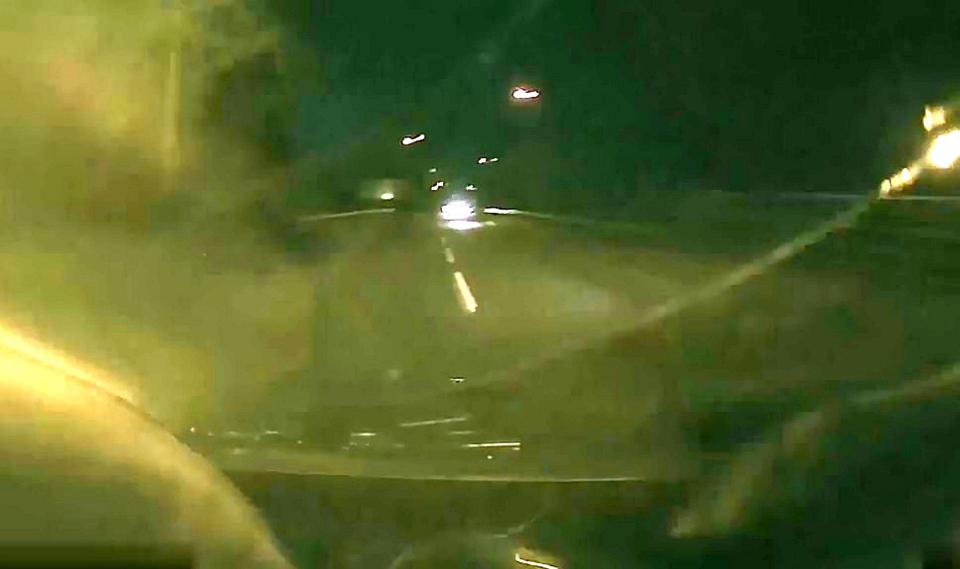  The footage shows the motorcyclist approaching