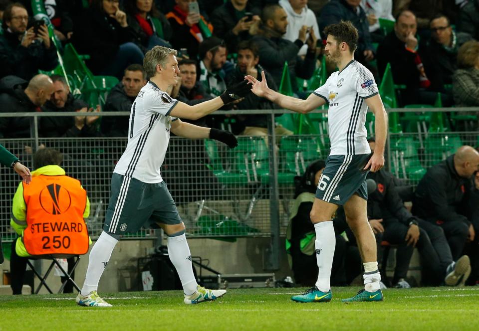 Michael Carrick was also forced off and is set to miss the final