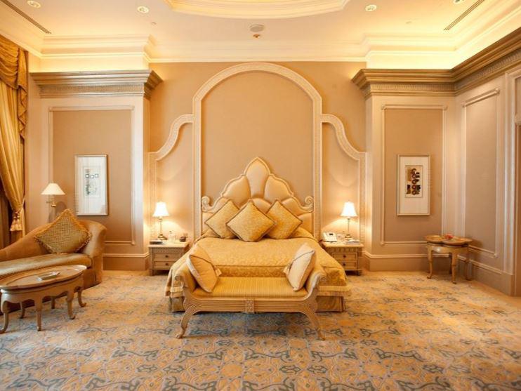 The 'standard rooms' at the Emirates Palace will cost around £500 a night - but the City players could well afford that
