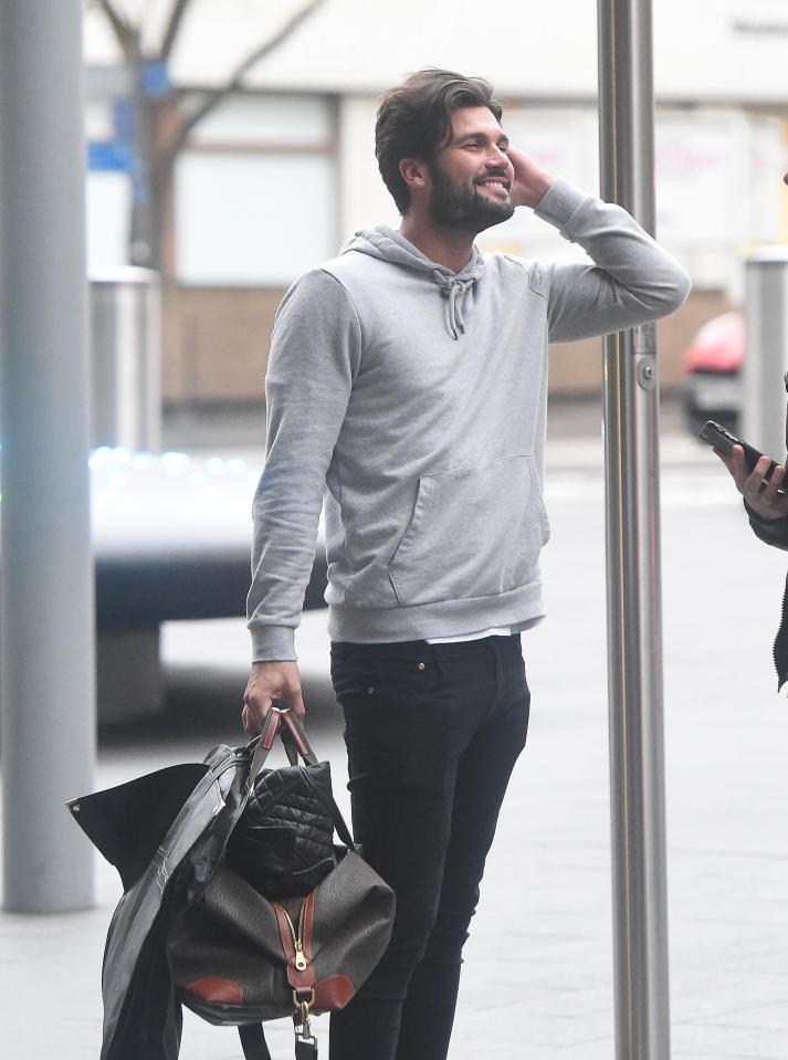  He flashed a cheeky grin as he strolled close to the show newbie