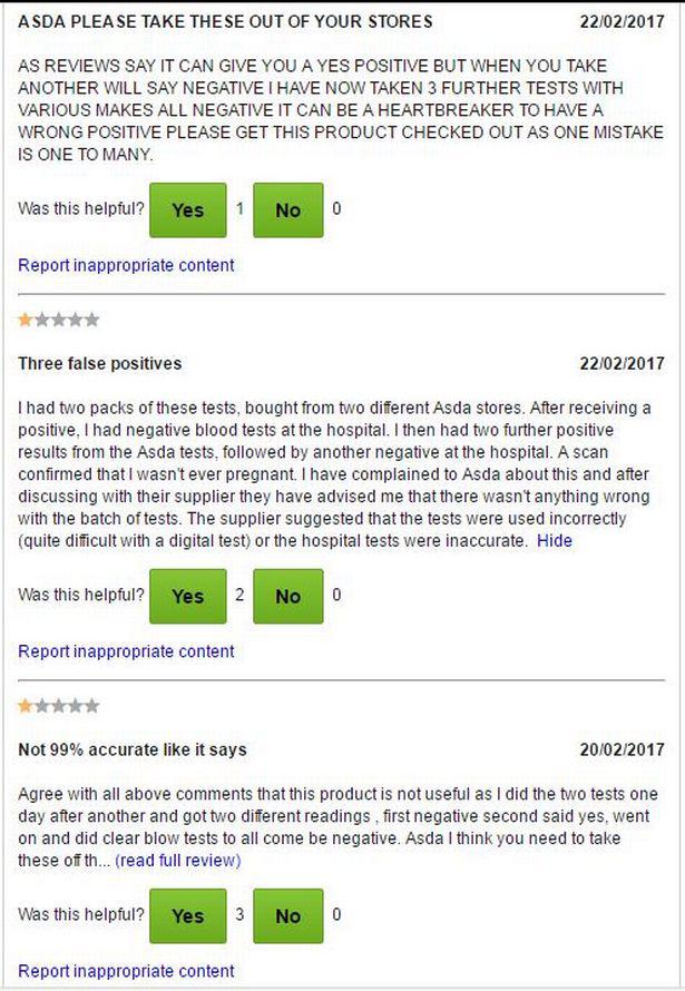 All but one complained of false positive results