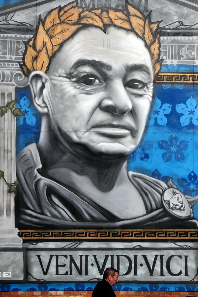 Ranieri mocked up as Caesar in Leicester