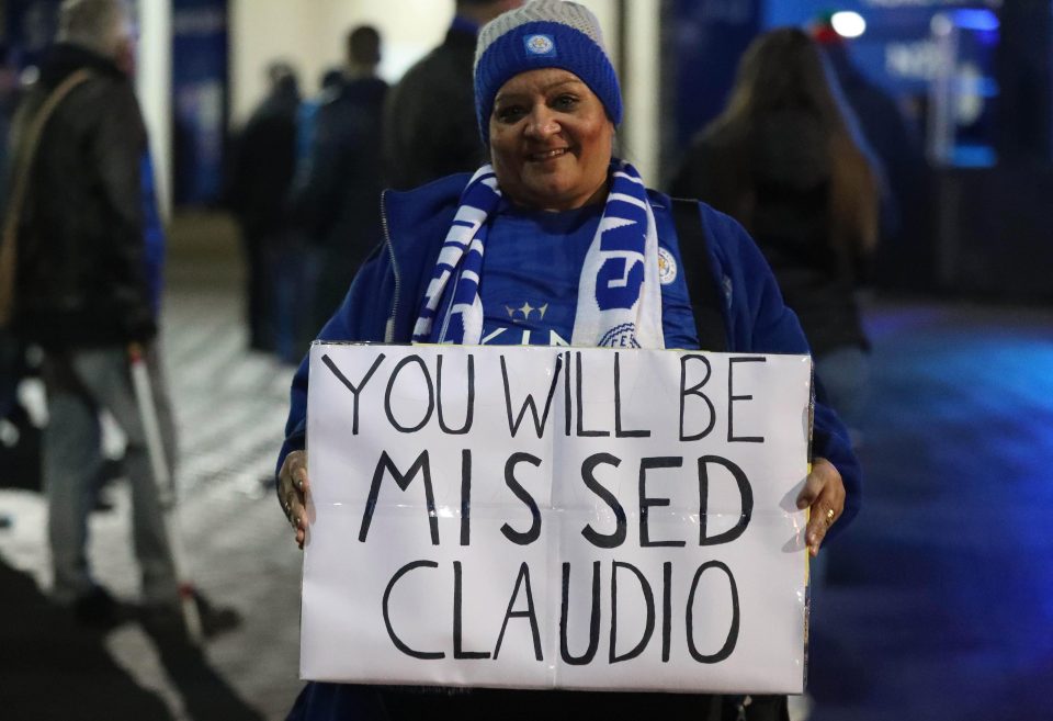 This female fan sums up the mood with many of the Foxes supporters of the ailing Premier League club