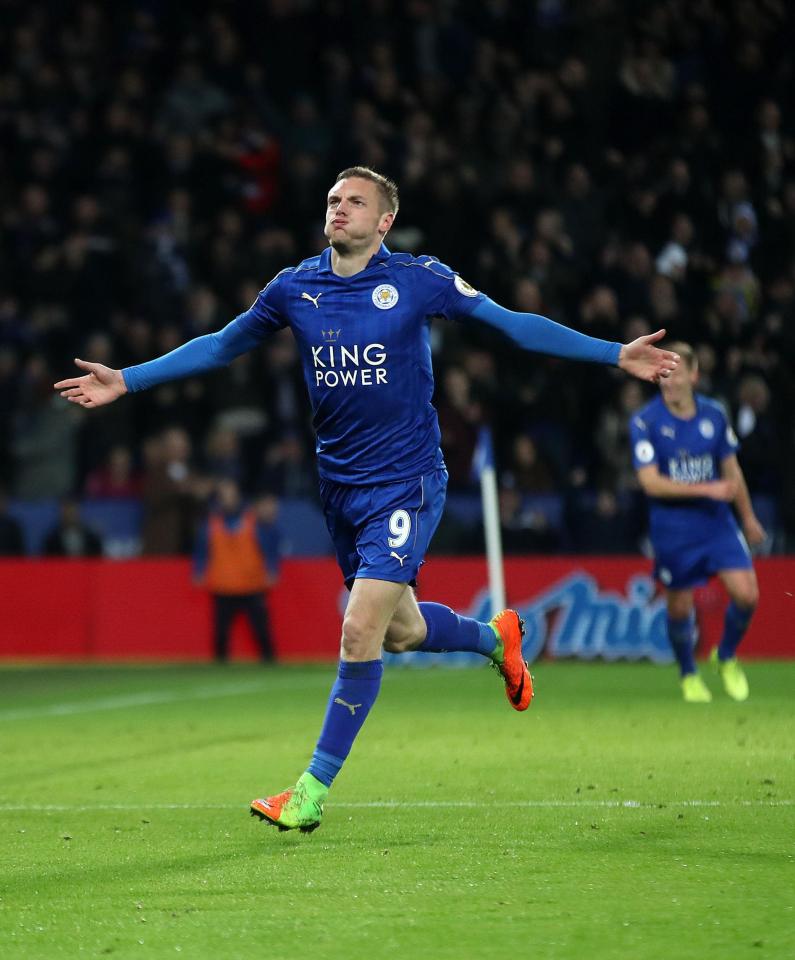  Vardy inspired Leicester to victory against Liverpool