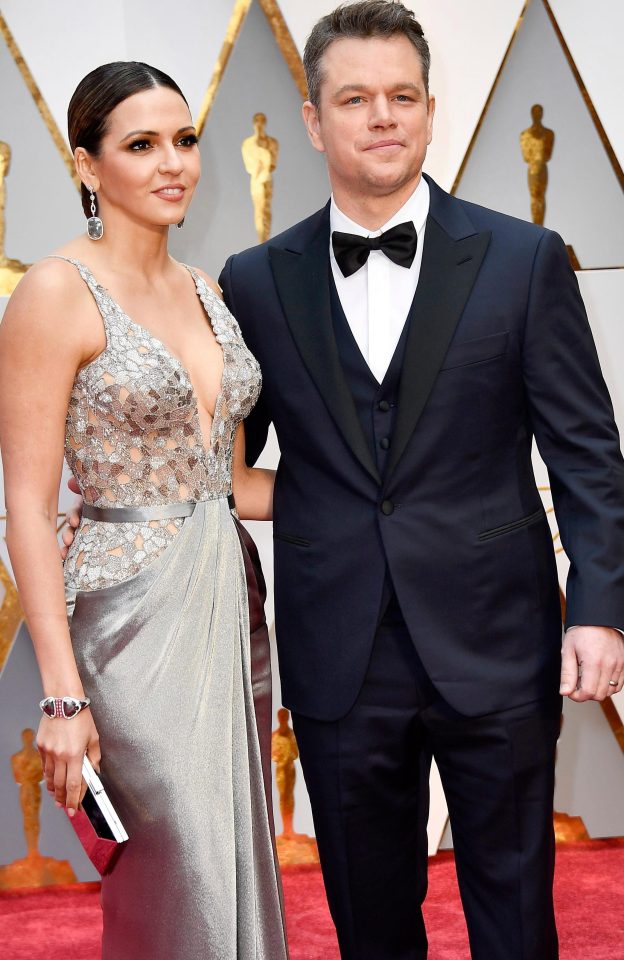  Cullinan's famous doppelganger Matt Damon with wife Luciana Barroso at this year's ceremony