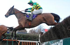 Carlingford Lough wins the Irish Gold Cup at Leopardstown racecourse