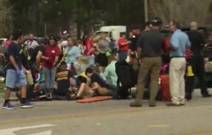 12 teens injured after driver, 73, ploughs car into school marching band crowd at Mardi Gras parade