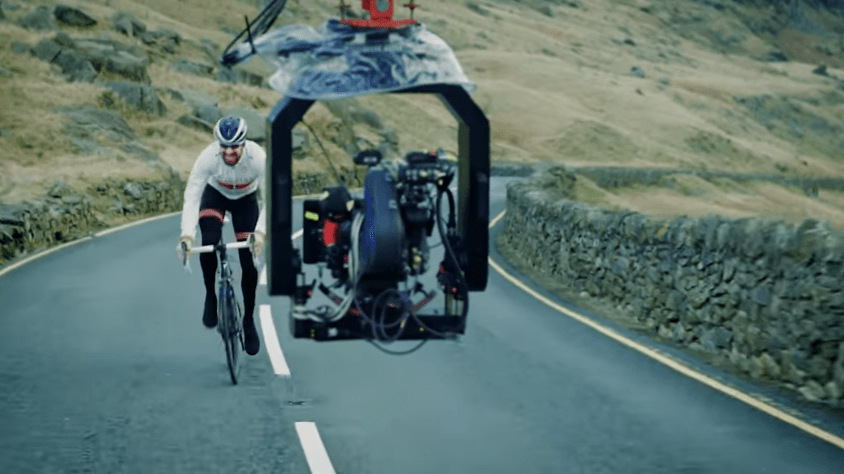  Behind-the-scenes video shows Sir Bradley sweating it out on a hillside