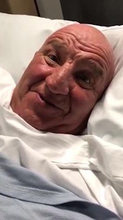 Gangster Dave Courtney has posted a video from his hospital bed after suffering a heart attack