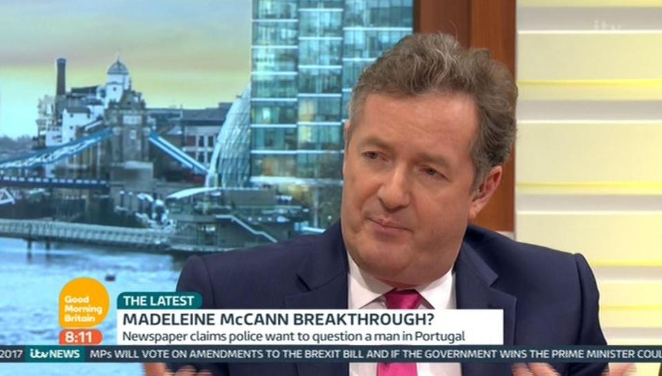  Piers Morgan led the debate on Good Morning Britain on Monday