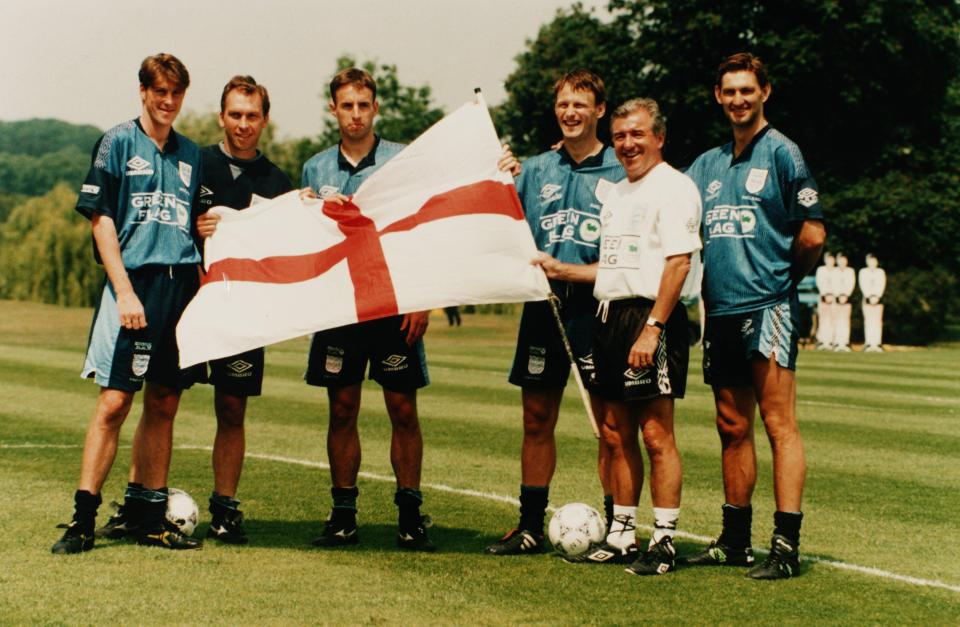 Gareth Southgate and Teddy Sheringham played together under Terry Venables