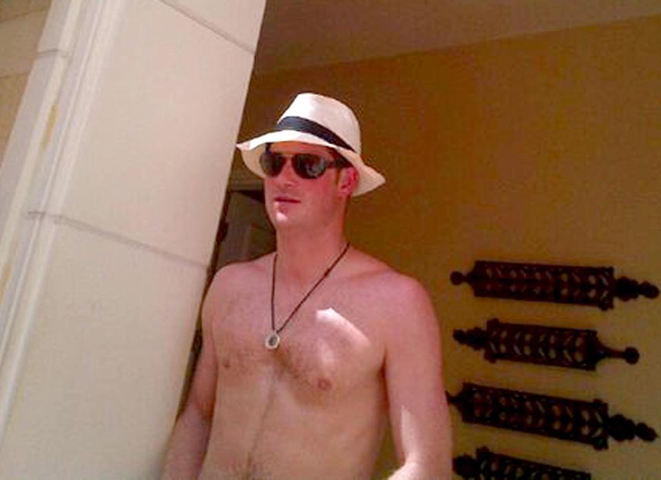  Harry, pictured at a pool party in Las Vegas, was an usher for his close friend Tom Inskip