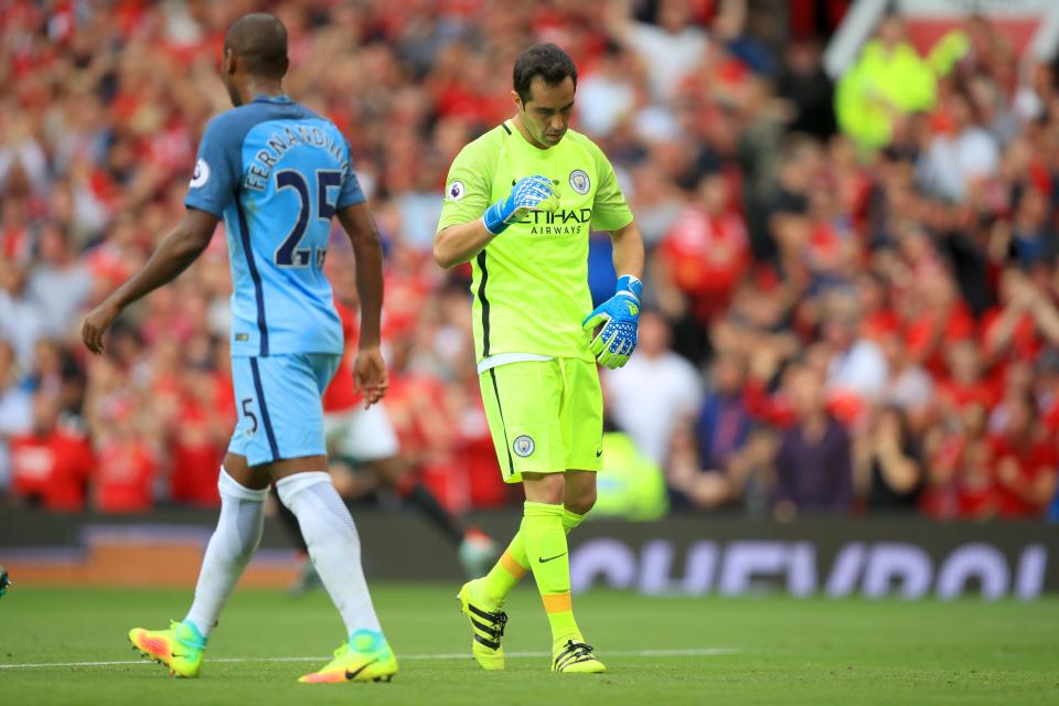 Claudio Bravo has saved just over half of the shots he has faced this year