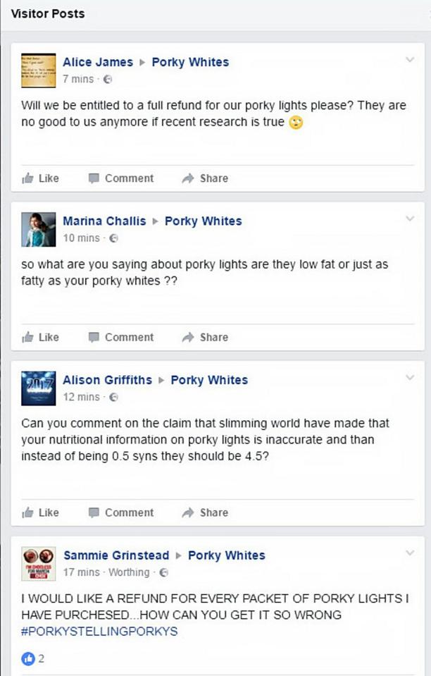They are demanding refunds after the sausages caused them to unknowingly break their diets