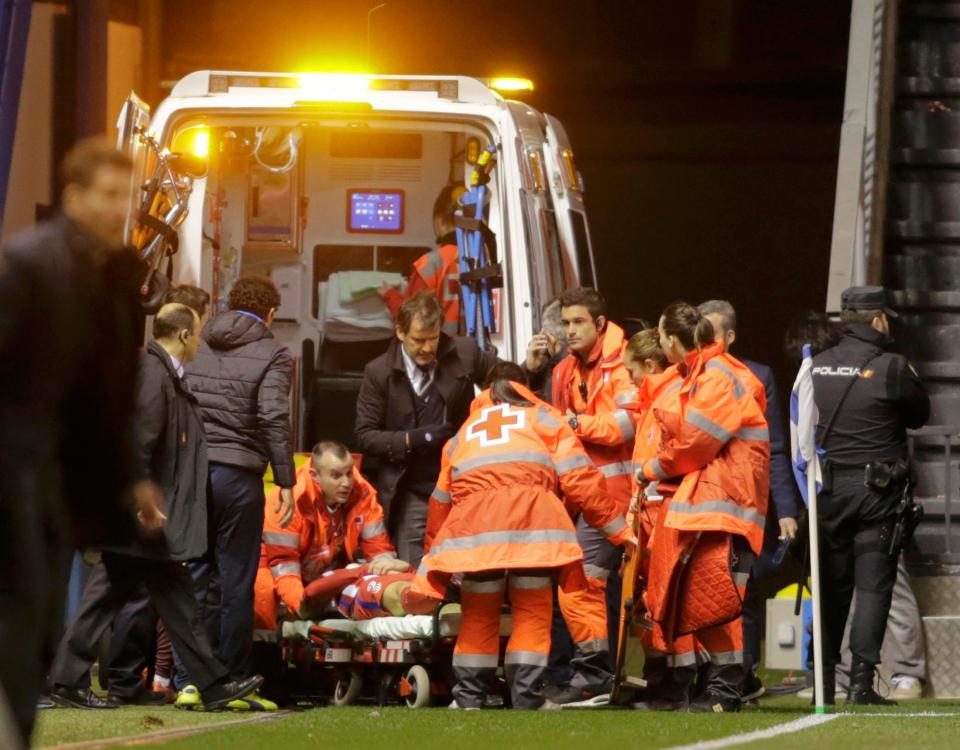 Torres was taken to hospital where scans confirmed there were no problems