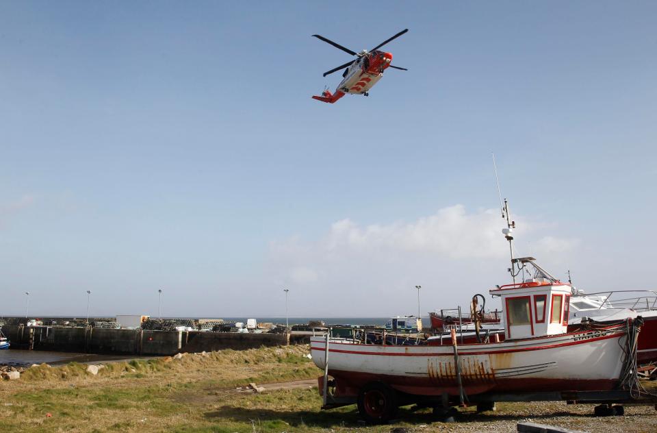 A huge sea search was launched at about 1am when contact with the helicopter was lost