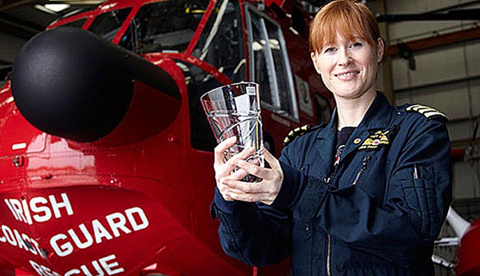 Captain Dara Fitzpatrick, 45 , who died after being plucked from the sea this morning
