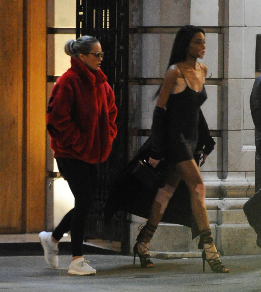  ...with not one but two former flames, Rita Ora and Winnie Harlow