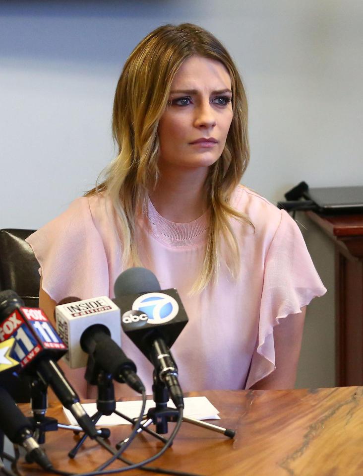  Mischa bravely spoke about her revenge porn ordeal at the press conference today