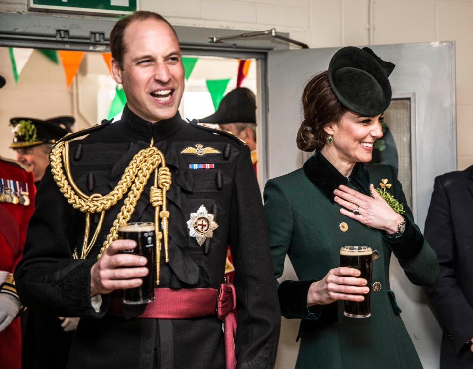  The Royal pair enjoyed a pint of the Irish favourite after watching the annual parade