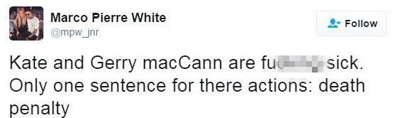  Marco Pierre White Junior tweeted a shocking outburst against the couple