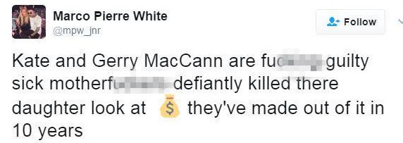  He posted on Thursday for his 40,000 Twitter followers