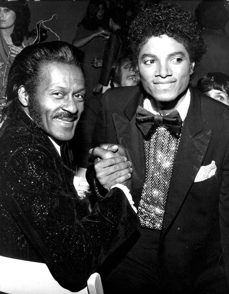  Berry greets Michael Jackson in 1981