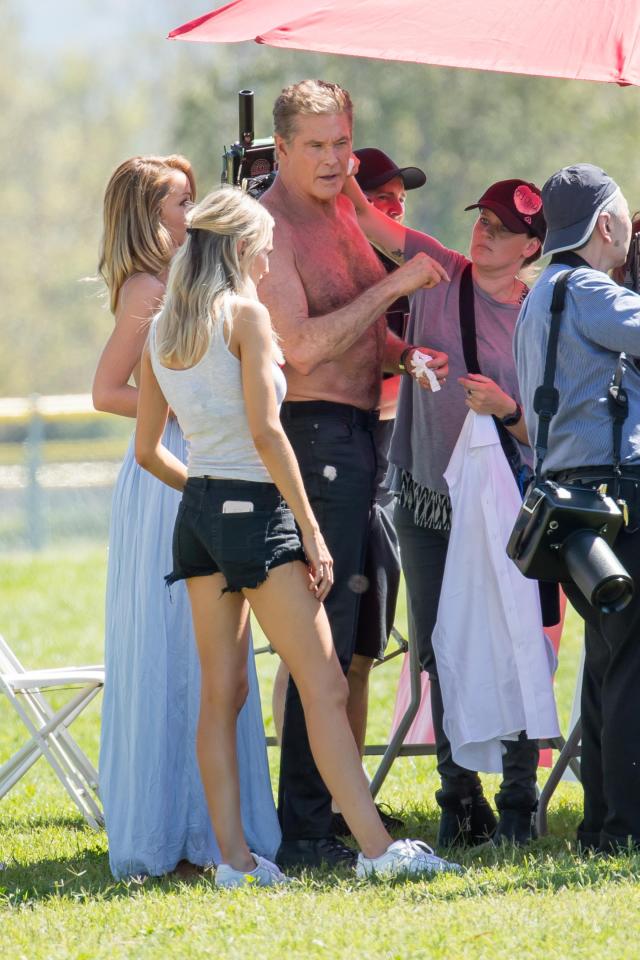  He gave watching fans a Baywatch throwback by pulling off his shirt