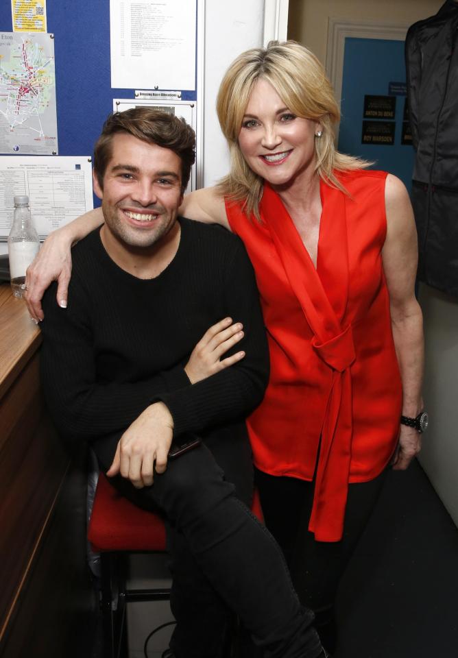 Joe with telly star Anthea Turner