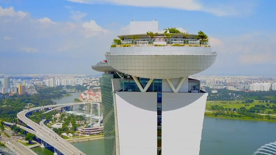 The pool on the roof is the jewel in the crown of the 57-storey hotel