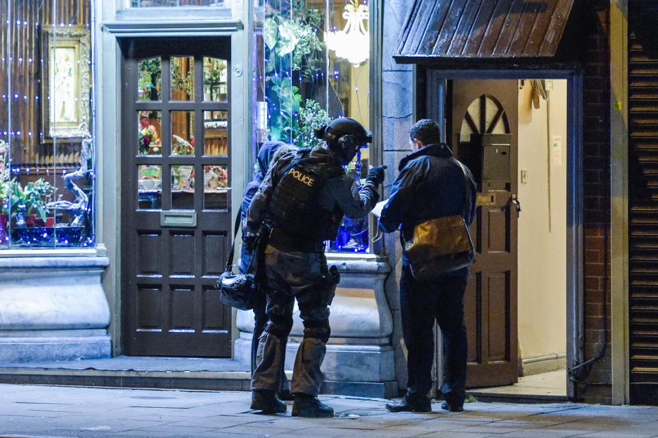 Police have said that eight people were arrested as they raided six properties - including this flat in Birmingham