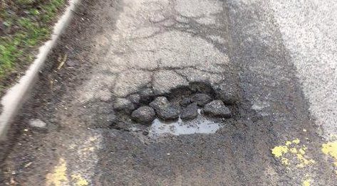  A deep pothole like this can cause serious damage